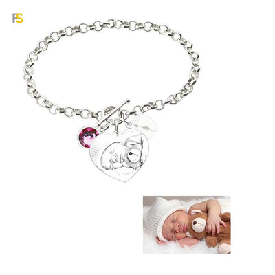 Bracelet Prénom Personnalisé Avec Photo Pour Bébé
