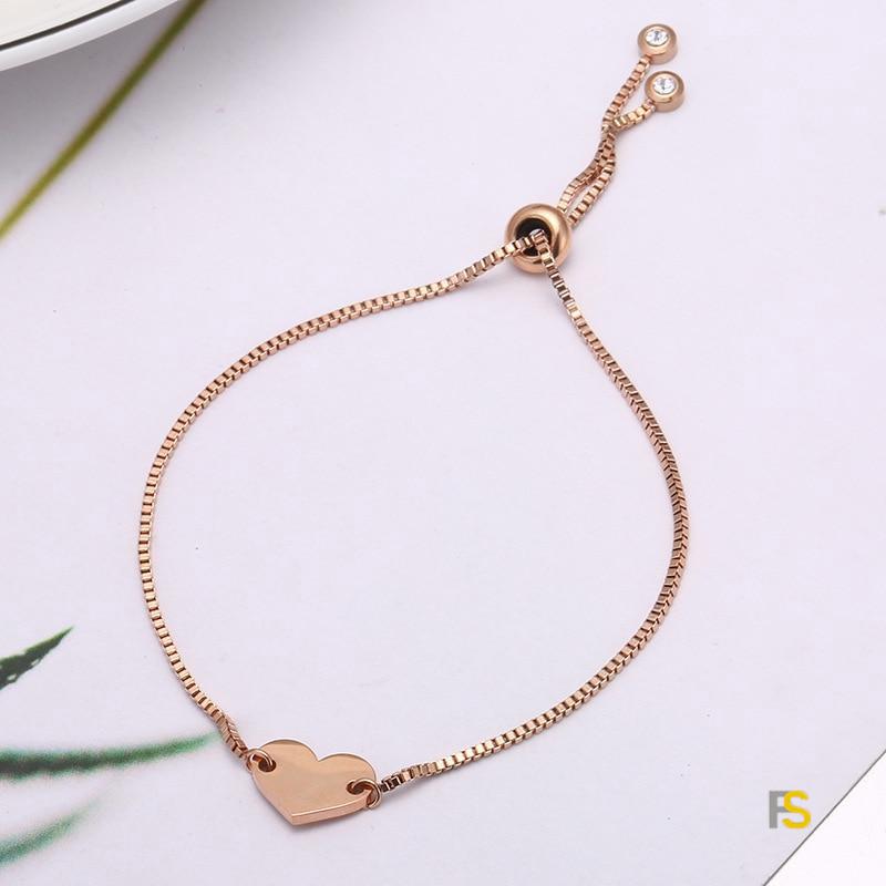 Bracelet Prénom Personnalisé Coeur Mignon