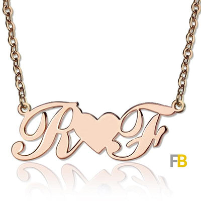Collier Prénom Personnalisé Lettre Initiale Pour Couple