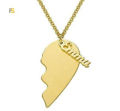 Collier Prénoms Personnalisés Ailes de Cœur d'Amour